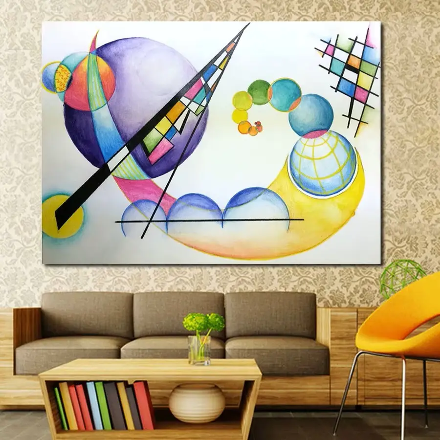 Surrealism Oil Painting in Wassily Kandinsky Style Printed on Canvas