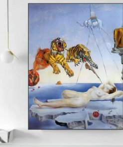 Surrealist Painting by Salvador Dalí Painted 1944 Printed on Canvas