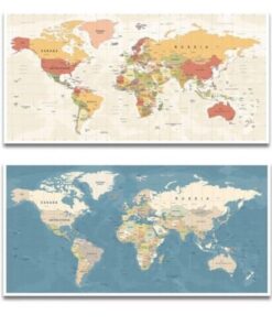 World Map Decorative Wall Art
