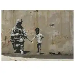 Fun Banksy Graffiti Art Printed on Canvas