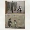 Fun Banksy Graffiti Art Printed on Canvas