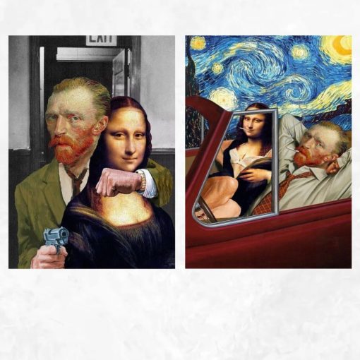 Funny Van Gogh and Mona Lisa Artwork