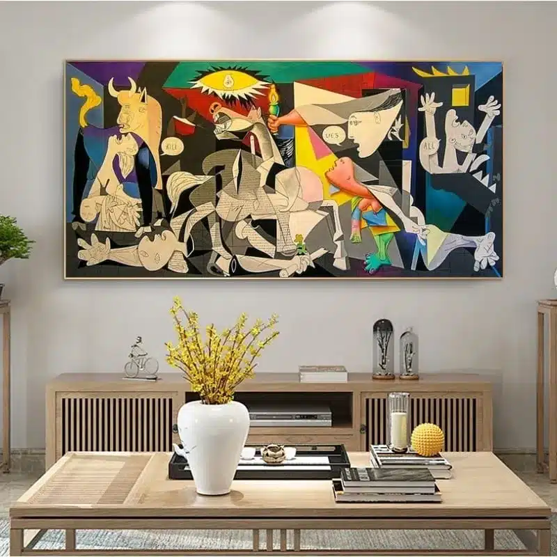 Guernica by Pablo Picasso in Color Printed on Canvas