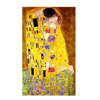 The Kiss by Gustav Klimt Modern Classic Oil Painting