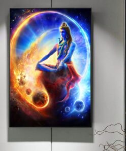 Shiva Hindu God Modern Wall Art Painting Printed on Canvas