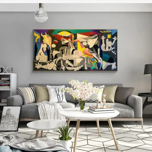 Guernica By Picasso Canvas Paintings Reproductions Famous Canvas Wall Art Posters And Prints Picasso Pictures Home Wall Decor