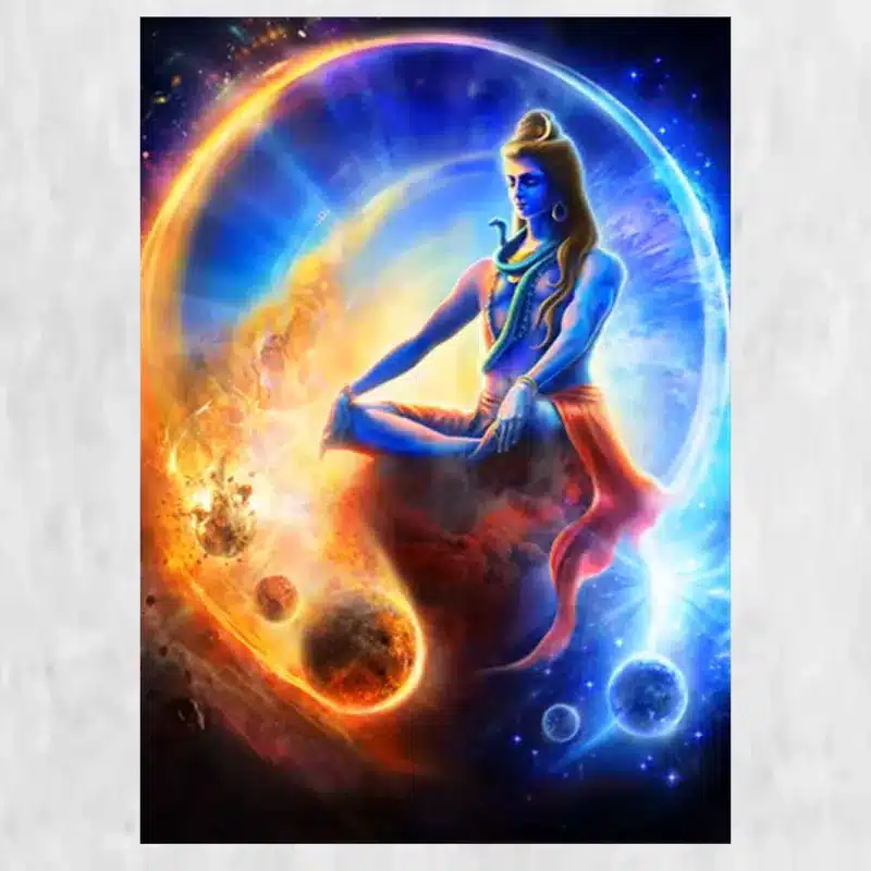 Shiva Hindu God Modern Wall Art Painting Printed on Canvas