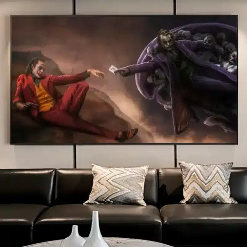 The Joker Hand to Hand Art Graffiti Painting On the Wall