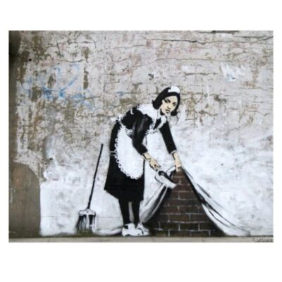 Classic Graffiti Art By Banksy Life is Beautiful Printed on Canvas - Image 10