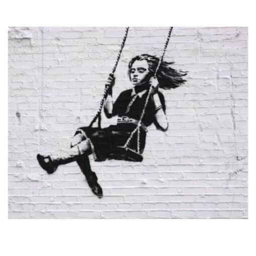6. Girl on Swing by Banksy