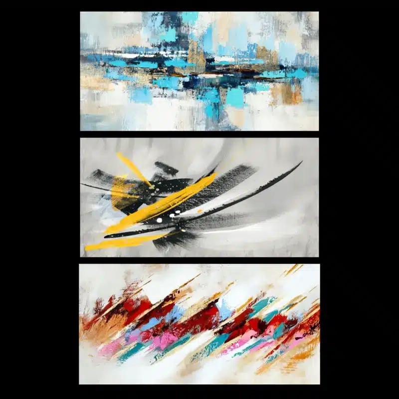 Abstract Oil Painting With a Beautiful Color Blend Printed on Canvas