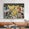 Alec Monopoly Champagne Money Graffiti Art Printed on Canvas