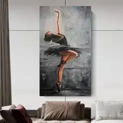 Beautiful Ballerina Wall Art Painting Printed on Canvas - Image 3