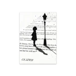 C) Black White Shadow On the Book Pages