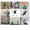 Classic Graffiti Art By Banksy Life is Beautiful Printed on Canvas