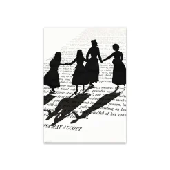 E) Black White Shadow On the Book Pages