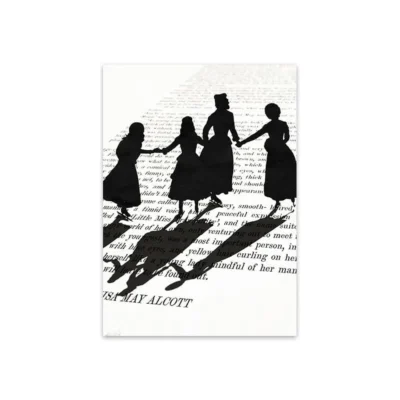 E) Black White Shadow On the Book Pages