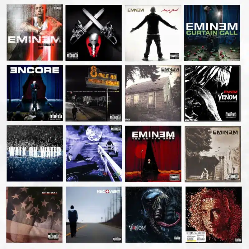 Eminem Hip Hop & Rap Music Albums Cover Printed on Canvas