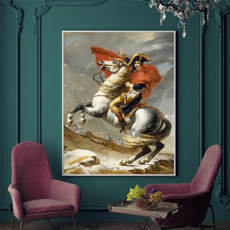 Napoleon Crossing The Alps Oil Painting Printed On Canvas CanvasPaintArt   H1f1c6e1adcf244b18cf5cd9cd445464ex 768x768 