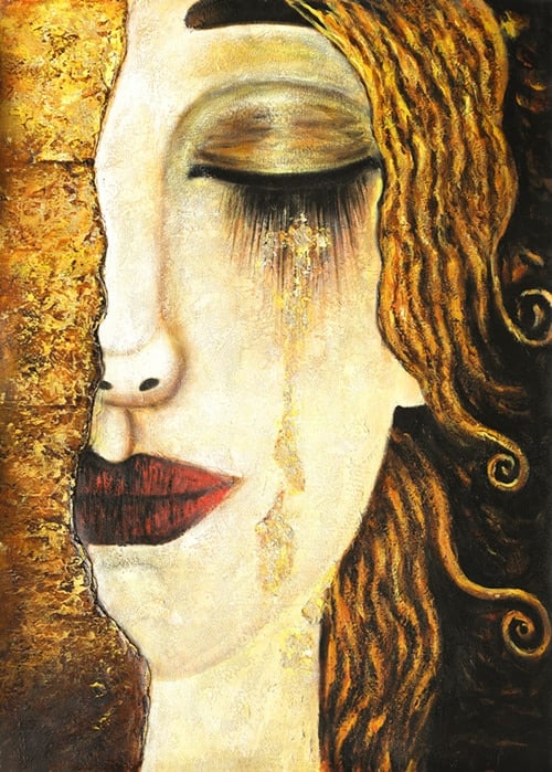 Gustav Klimt Freya's Tears Stretched Canvas Wal Art Poster Print Painting Artist 