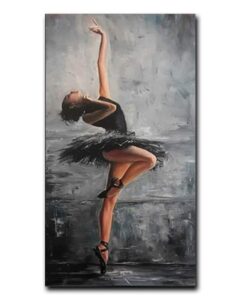 Wall Art Portrait Art Painting Wall Canvas Art Poster and Print Wall Art Beautiful Ballerina Picture for Living Room Home Decor