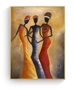 Modern Art Painting of African Women, Printed on Canvas