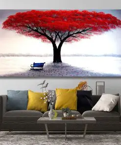 Modern Art Beautiful Trees Landscape Painting Printed on Canvas