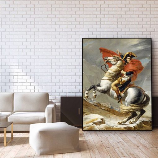 Napoleon Crossing the Alps Oil Painting Printed on Canvas