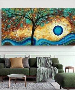 Modern Art Beautiful Trees Landscape Painting Printed on Canvas