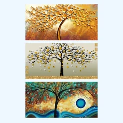 Modern Art Beautiful Colorful Trees Landscape Painting Printed on Canvas