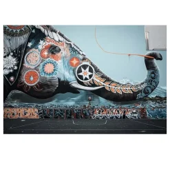Mural Graffiti Panda Elephant Follow your Dreams There is Always Hope - Image 5
