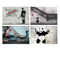 Mural Graffiti Panda Elephant Follow your Dreams There is Always Hope