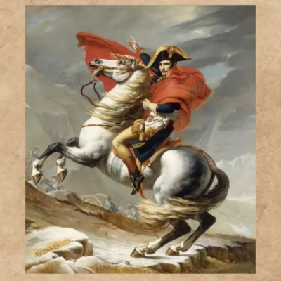 Napoleon Crossing the Alps Oil Painting Printed on Canvas - Image 3