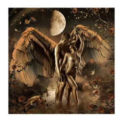 Oil Painting Angels and Demons