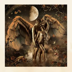 Oil Painting Angels and Demons