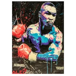 ALEC Monopolys Graffiti of Mike Tyson Abstract Wall Art Painting Printed on Canvas - Image 2