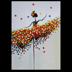 Abstract Ballet Girl Painting