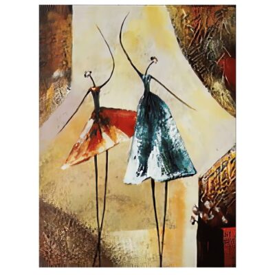 Abstract Painting of Ballet Dancers Printed on Canvas - Image 4