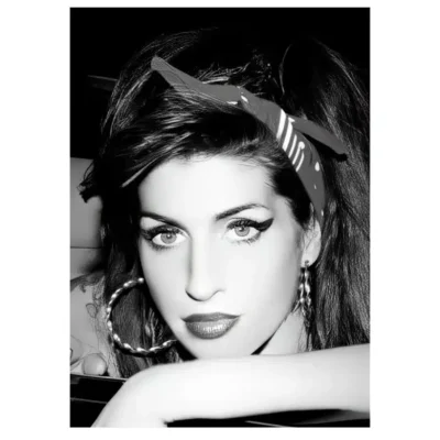 Amy Winehouse Famous British Singer and Songwriter Picture Printed on Canvas - Image 5