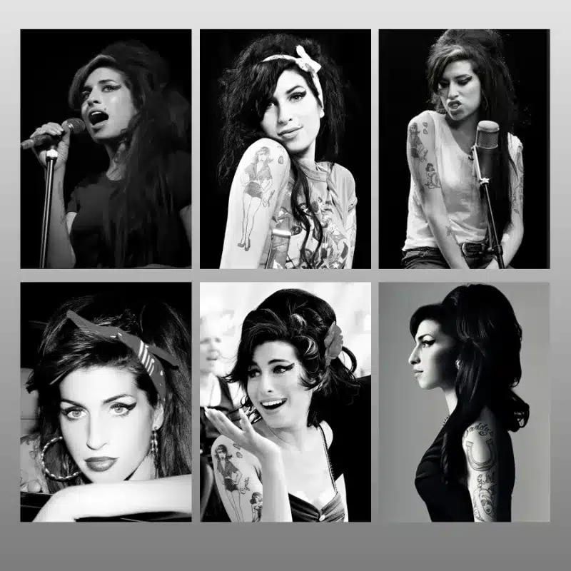 Amy Winehouse Famous British Singer and Songwriter Picture Printed on Canvas
