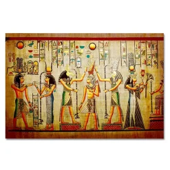 Ancient Egyptian Mural Printed on Canvas