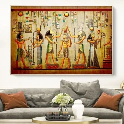 Ancient Egyptian Mural Printed on Canvas