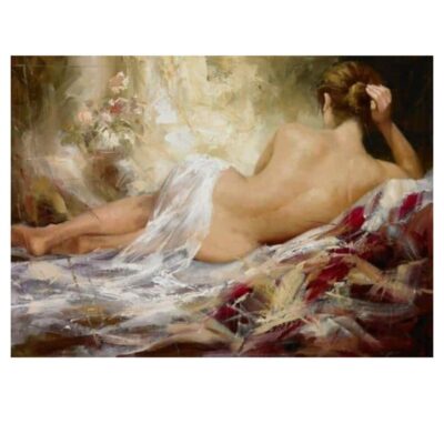 Beautiful Oil Paintings With Nude Womens Printed on Canvas - Image 3