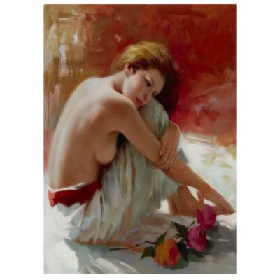 Beautiful Oil Paintings With Nude Womens Printed on Canvas - Image 6