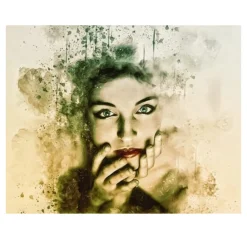 Beautiful Woman Face Abstract Art Painting