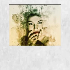 Beautiful Woman Face, Abstract Art