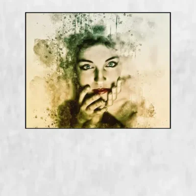 Beautiful Woman Face, Abstract Art