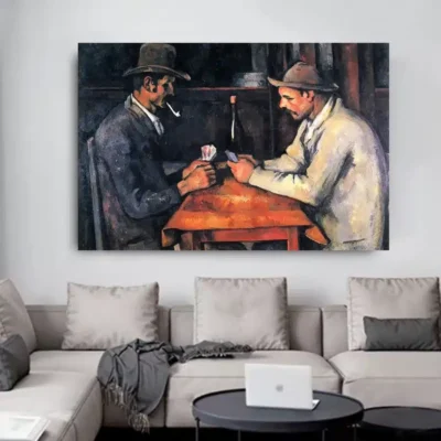 Card Players by Paul Cezanne Oil Painting Printed on Canvas