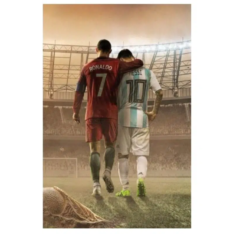 Two Great Football Players Canvas Artwork Printed on Canvas