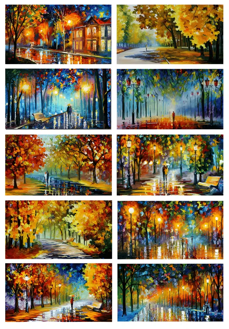 Fall Marathon of Nature & Other Autumn Paintings by Leonid Afremov